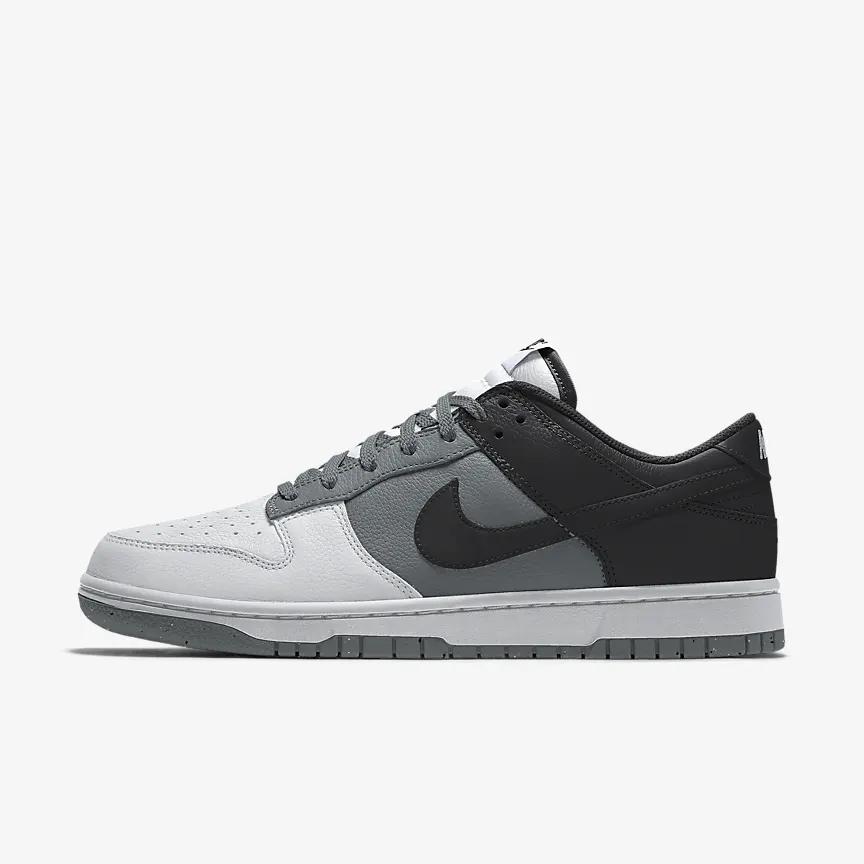 Giày Nike Dunk Low By You Nữ Đen Xám